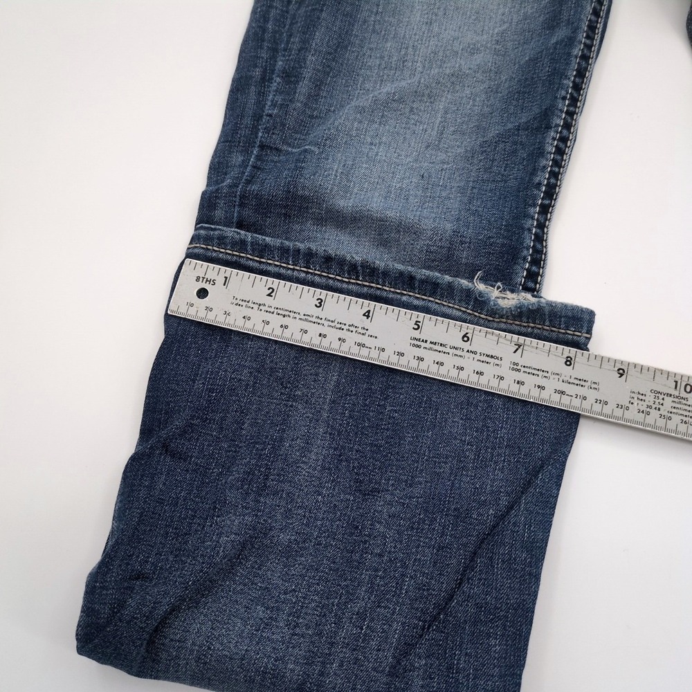 Express Stella Jeans Womens Blue Low Rise Regular Fit Denim Boot Cut Size 2R - Picture 5 of 8